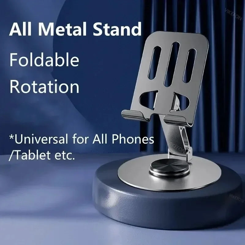 Adjustable Folding 720° Rotating Aluminum Alloy Tablet Holder Portable Stand for iPad Mobile Phone Desktop Live Mount Oasis Select
