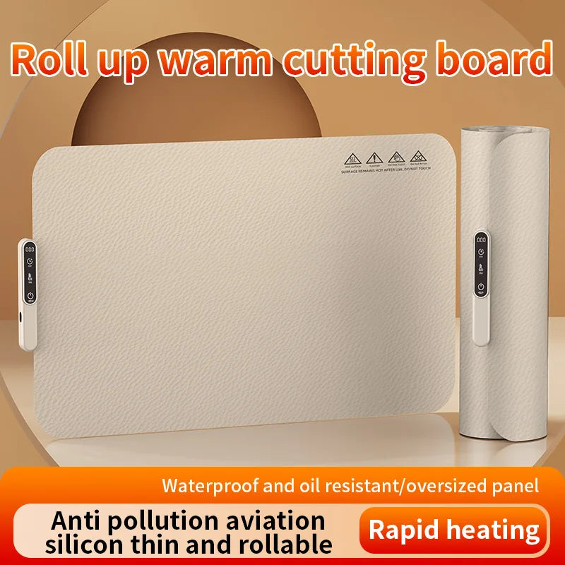 Silicone Heated Chopping Board – Foldable Warm Cutting Mat