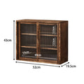 Desktop solid wood storage box, cup storage cabinet, tea set and water cup shelf, glass tableware storage, dust-proof cabinet Oasis Select third floor