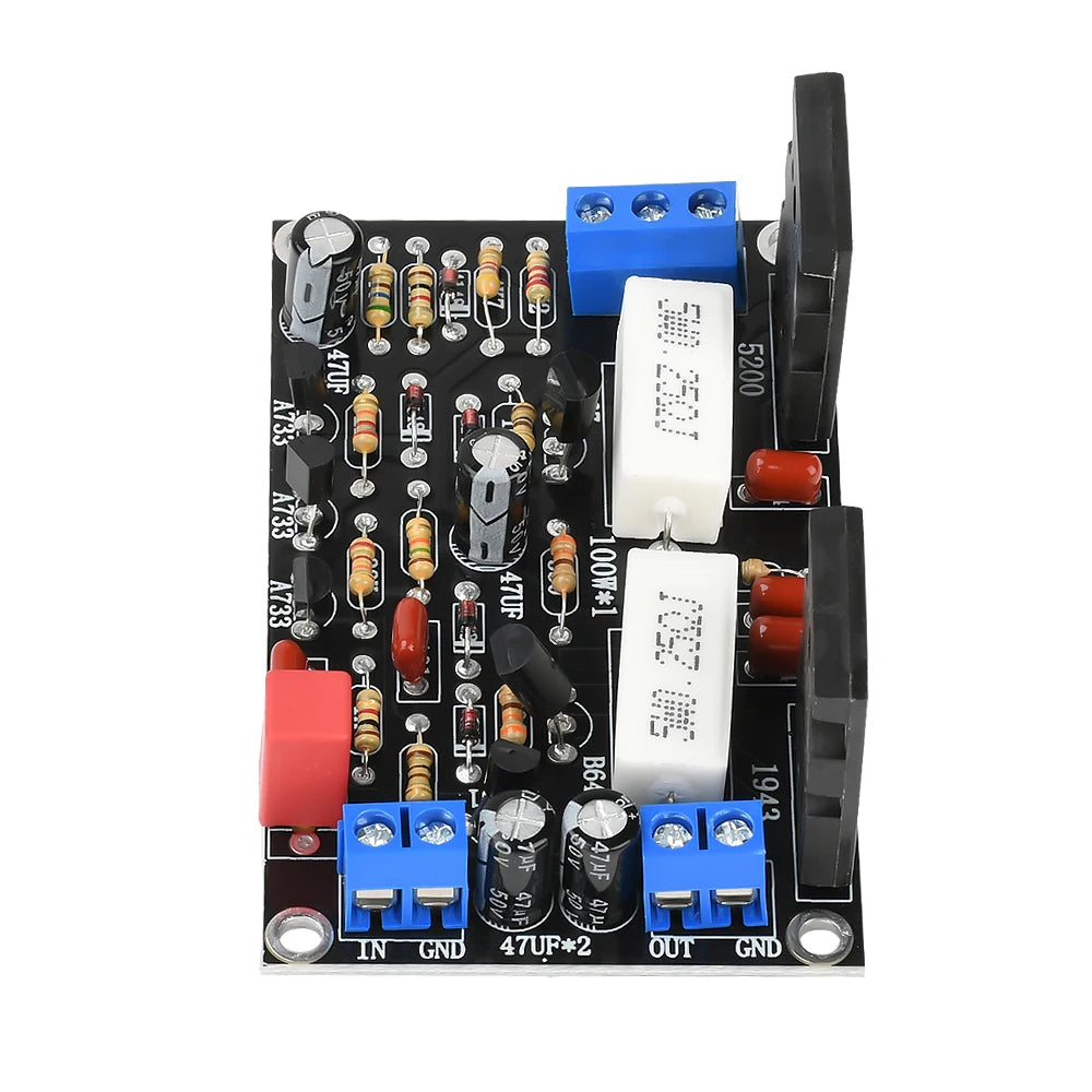 DC -10V-45V 100W 2SC5200+2SA1943 Mono High Power Post Stage Amplifier Board Low Noise HIFI Audio Amplifier Module Oasis Select