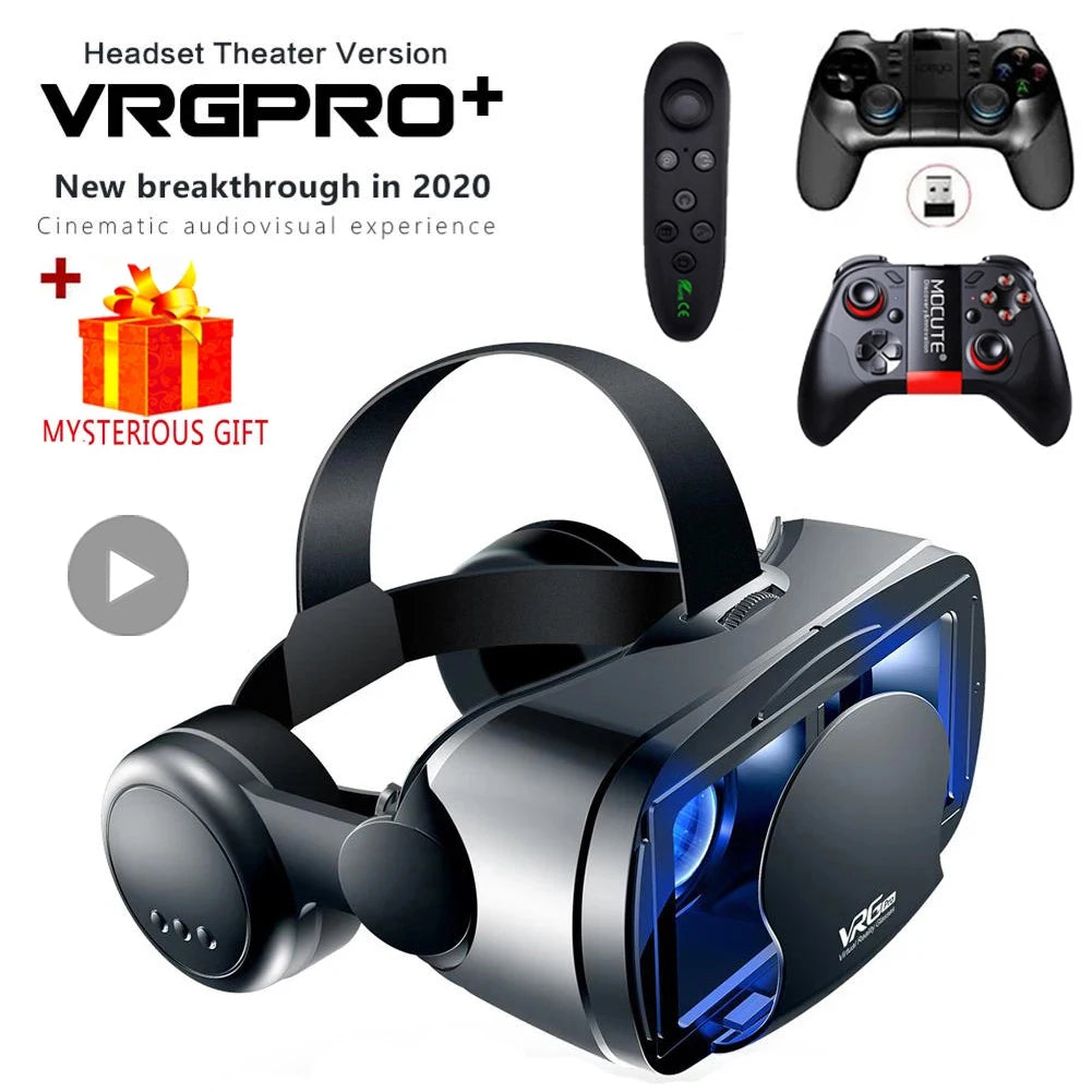 AyeBeau VRG Pro+ 3D VR Headset with Built-In Headphones
