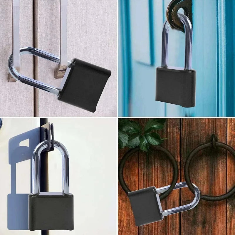 Big 4 Digit Combination Lock Shackle Outdoor Waterproof Padlock for School Gym Locker Gate Hasp Storage Box Fence Case Door Lock Oasis Select