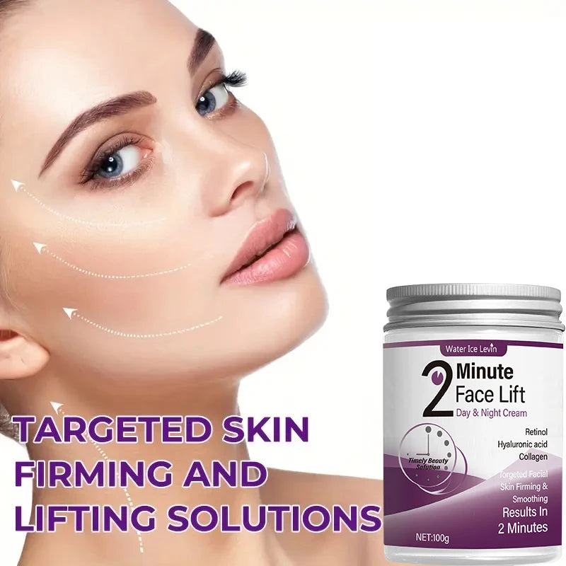 2-Minute Facial Lift Day and Night Cream with Retinol, Hyaluronic Acid, and Collagen - Moisturizing Lotion Suitable for All Light Skin Tones, Fragrance-Free, Absorbs in 2 Minutes Oasis Select