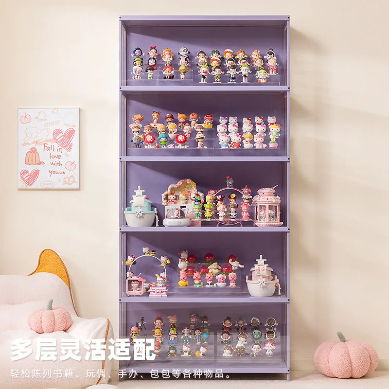 Figure display cabinet Transparent pain cabinet Suitable for Lego model building block Toy doll bag blind box storage rack Oasis Select