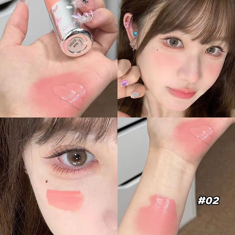 QIBEST Velvet Matte Liquid Blush – Natural Long-Lasting Color