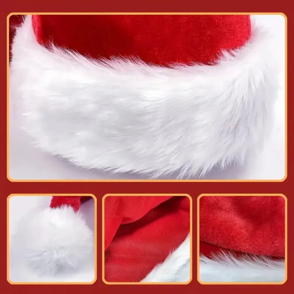 Super Long Plush Santa Hat – Soft Thickened Velvet Christmas Hat