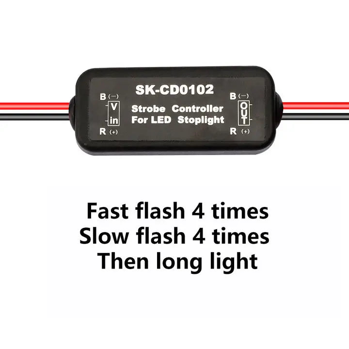 Flash Strobe Controller Flasher Module for LED Brake Light Tail Stop Light 12-24V SK-CD0102 SK-CD0101 SK-CD0100 Oasis Select SK-CD0102