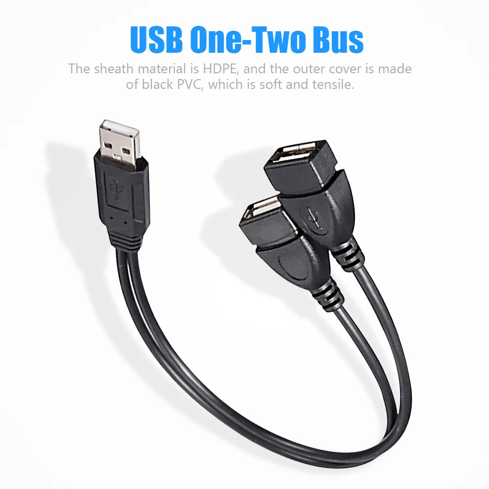 USB 2.0 Y Splitter Cable – Dual USB Female Power & Data USB Splitter Cable Oasis Select