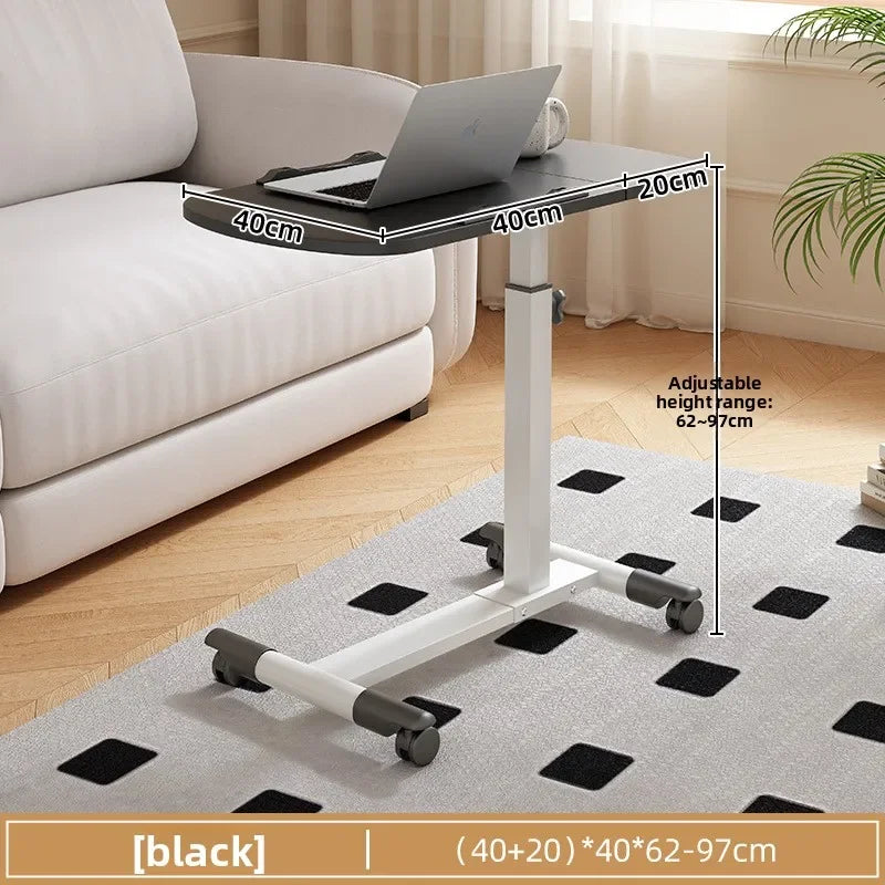 Multi-functional Mobile lifting bedside table Standing use Office lifting small table Oasis Select Black B