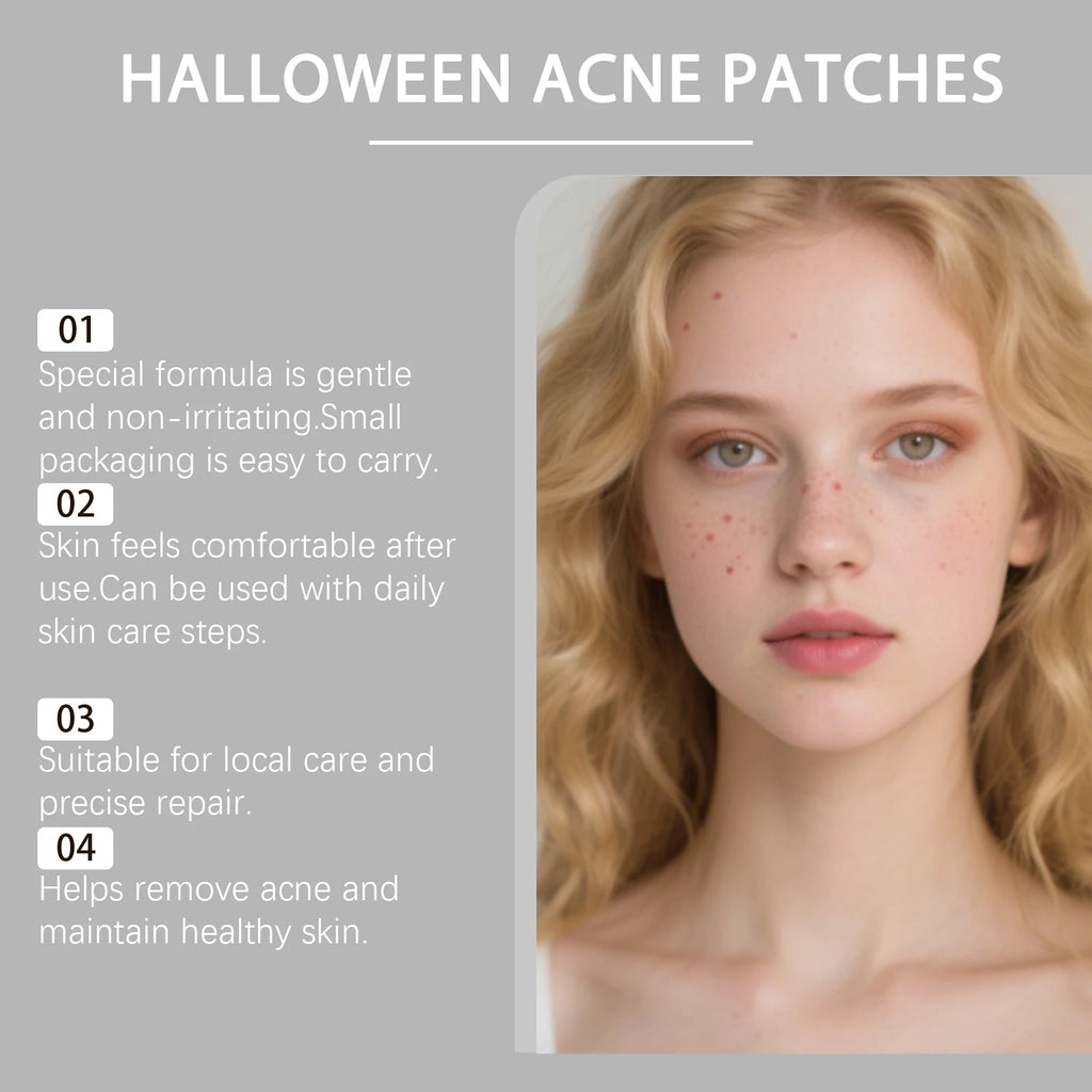 Halloween Acne Patches 100pc – Pumpkin & Bat Spot Covers Acne Spot Patches Oasis Select