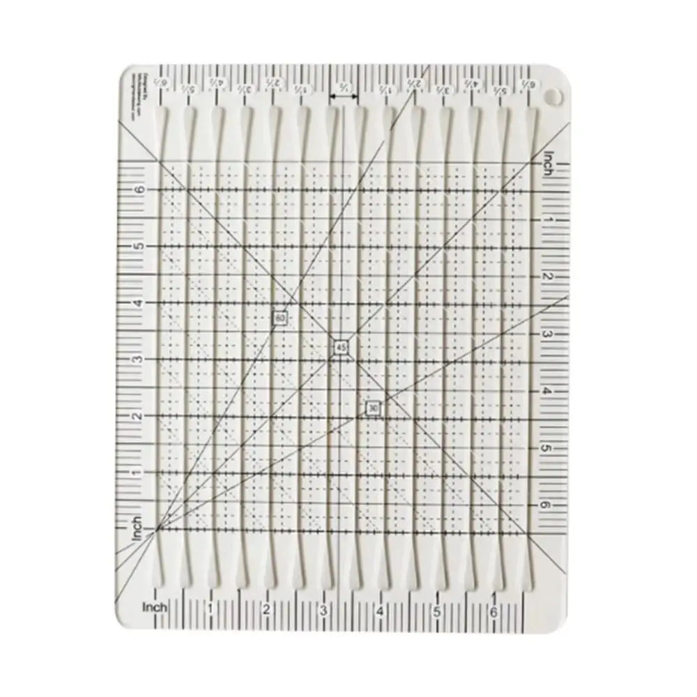 Cutting Assistant 5-in-1 Quilting Ruler Clear Acrylic Scale Slotted Quilting Template Transparent Square Fabric Cutting Ruler Oasis Select