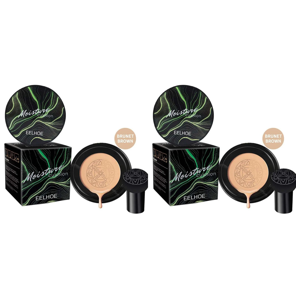 Mushroom Head Air Cushion BB Cream Magic Foundation Face Concealer Moisturizing Waterproof Brightening Makeup Base Cosmetics Oasis Select 2Pcs Brunet Brown