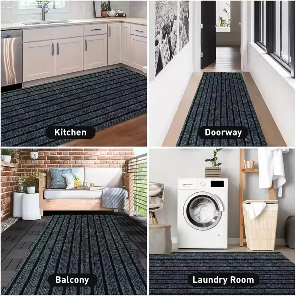 New Durable Non-Slip Door Mat Indoor Outdoor Doormat for Home Entrance Stain Fade Resistant Floor Mat Machine Washable Carpet Oasis Select