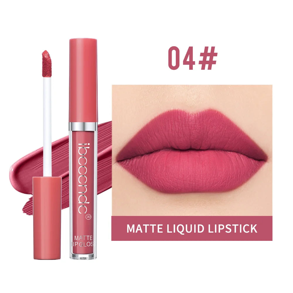 Matte Velvet Lip Gloss Lipstick Waterproof Non-stick Cup Not Easy To Fade Long Lasting Lip Glaze Lipstick Makeup Cosmetics Oasis Select Color 4