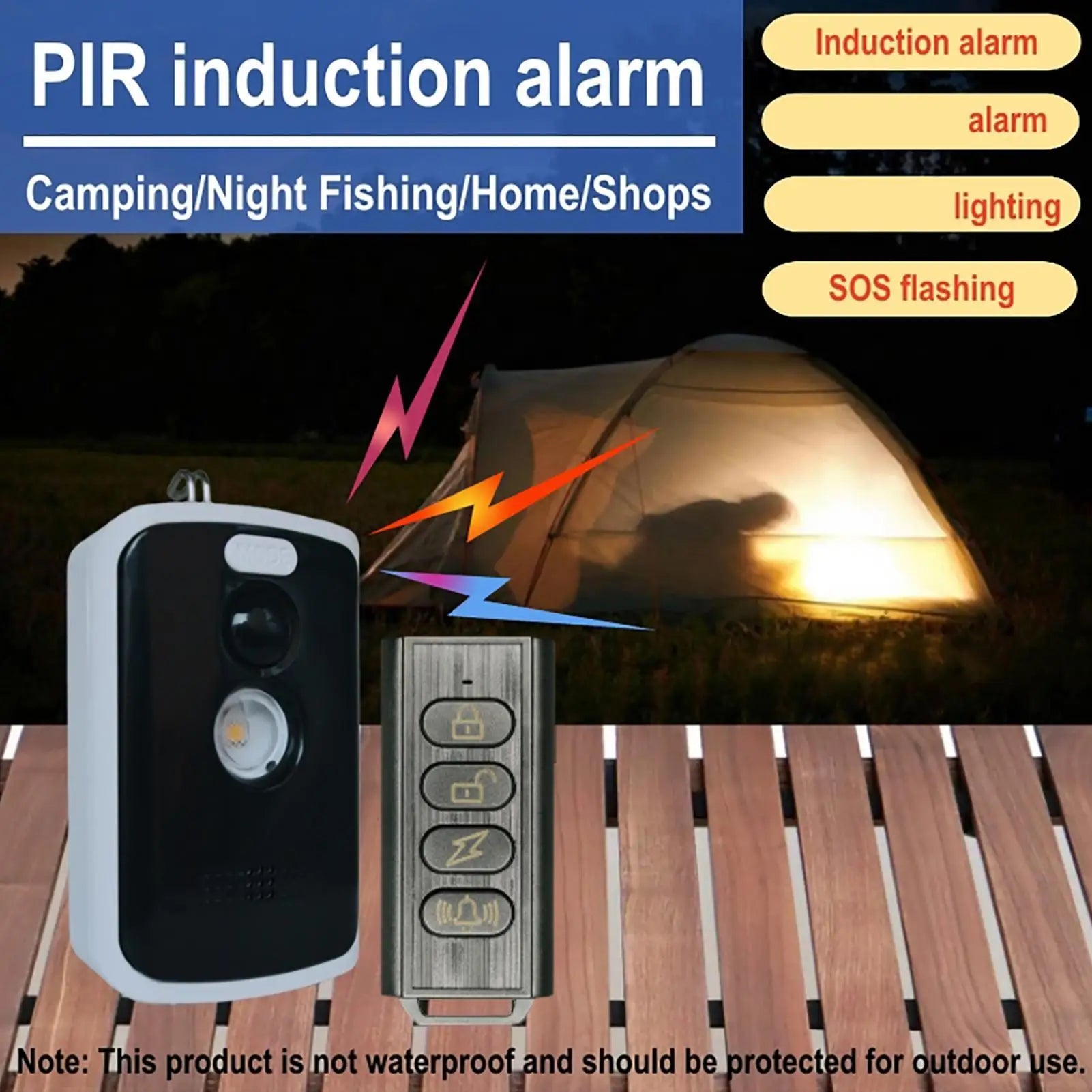 Motion Sensor Alarm 125db Motion Sensor Perimeter Camping Alarm Outdoor Security Supplies Safety Defense Device Oasis Select