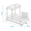 Dish Storage Rack Kitchen Shelf Narrow Small Household Dish Drain Rack Multifunctional Tableware Storage Box Cupboard Oasis Select Type H white