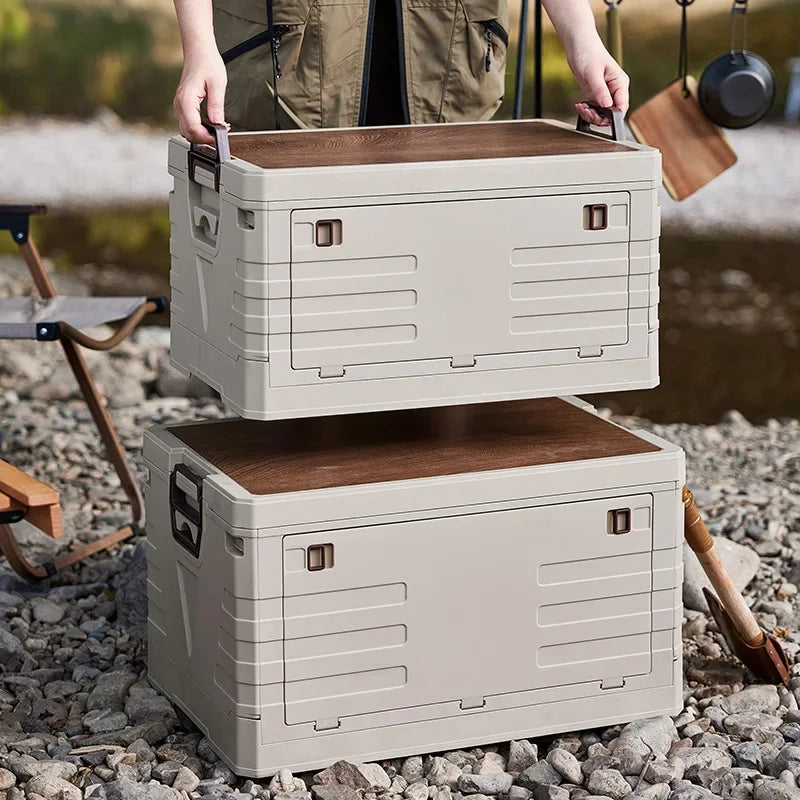 Multi-functional Outdoor storage box Household dustproof portable foldable large camping side door storage box Car finishing box Oasis Select