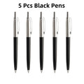 5Pcs Metal Ballpoint Pens Set,G2 Refill Blue Ink Automatic Pens, Promotional Writing Pens for School Office Stationery Metal Pen Oasis Select 5 Pcs Black Pens
