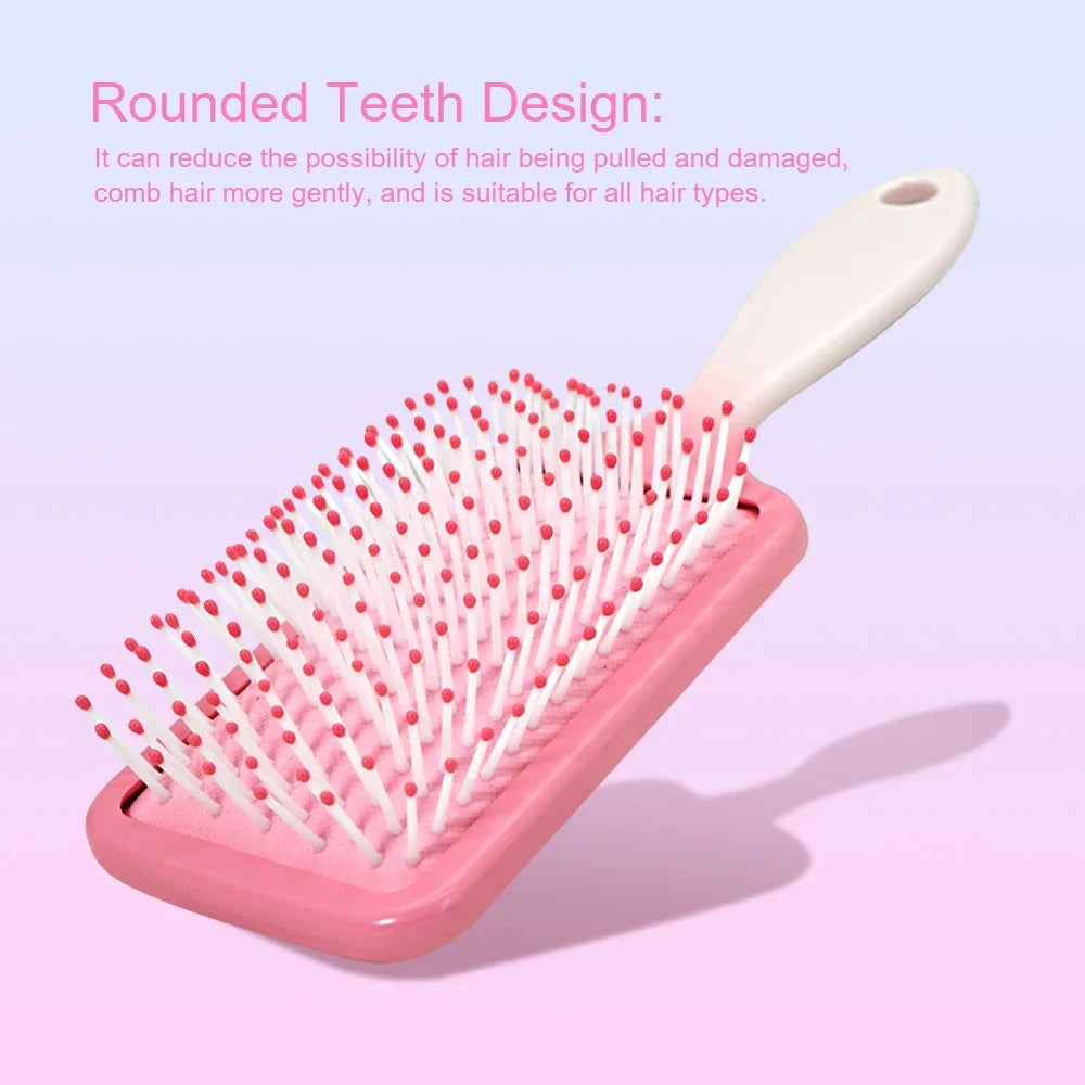 Massage Air Cushion Comb-Anti-static Air Cushion Brush Square Air Cushion Comb Plastic Handle Special For Real Hair Wigs Oasis Select