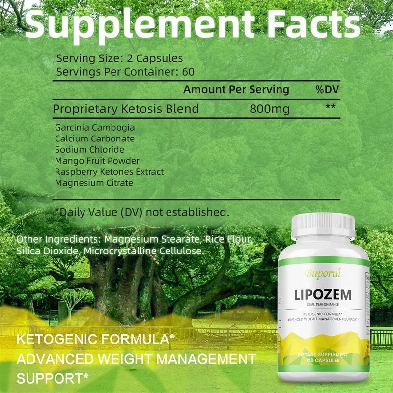 Lipozem Capsules - Digestive Health, Appetite Suppression, Metabolism, Weight Management Oasis Select
