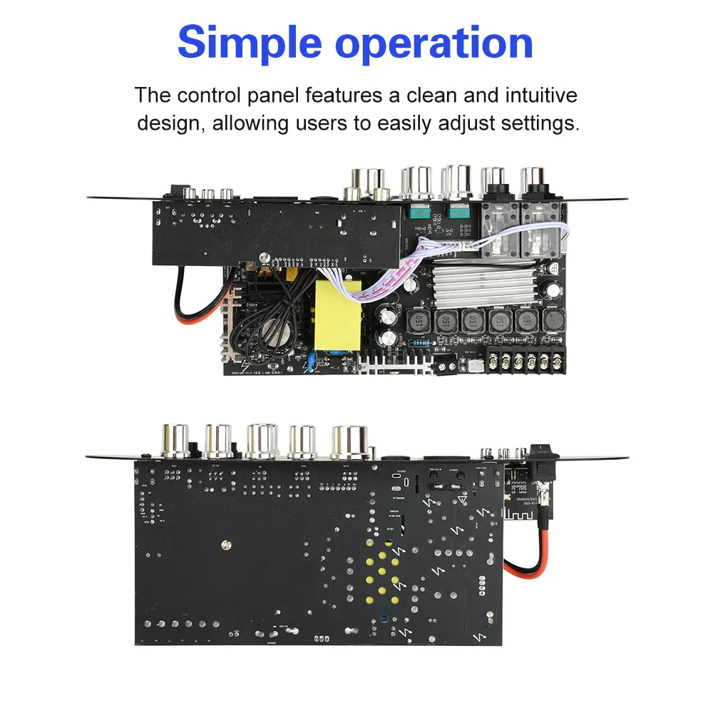 Bluetooth 5.0 Digital Amplifier Board 2.1 Channel 50W*2 100W Large Power Output for Home Sound Systems Adjustable Bass Treble Oasis Select