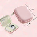 1Pcs Mini CCD Cameras Protective Case With Travel Cover Mesh Pocket For Accessories And SD Cards Digital Camera Bag Oasis Select Pink