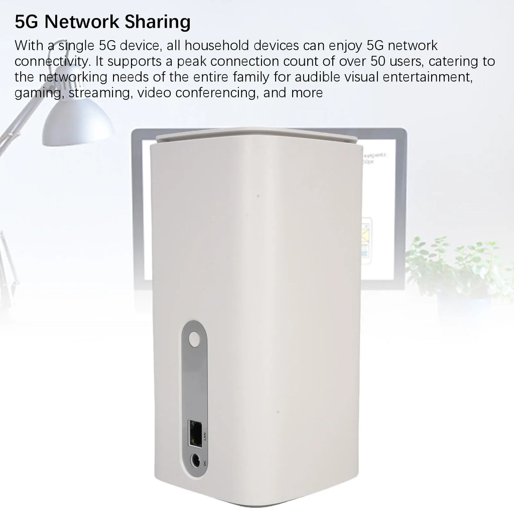 5G CPE Router 4.67Gbps Transfer Speed Small SIM Card Slot 8 Cellular Antennas Dual Band WiFi 6 Router for Home or Work Network Oasis Select