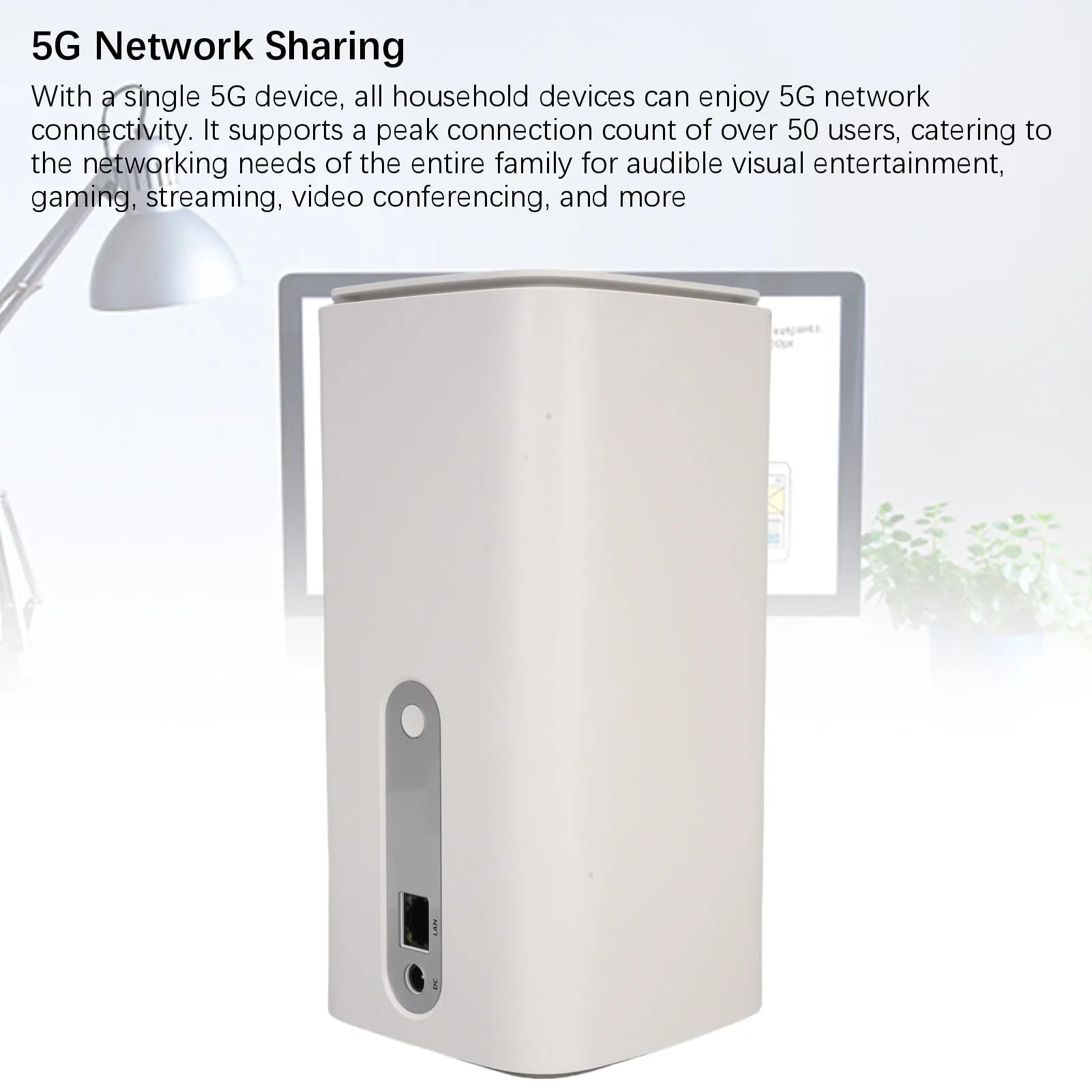 5G CPE Router 4.67Gbps Transfer Speed Small SIM Card Slot 8 Cellular Antennas Dual Band WiFi 6 Router for Home or Work Network Oasis Select