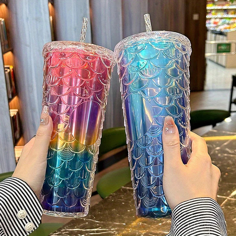 double wall 701-800ml plastic durian tumbler durian cup with lid and straw no logo Oasis Select