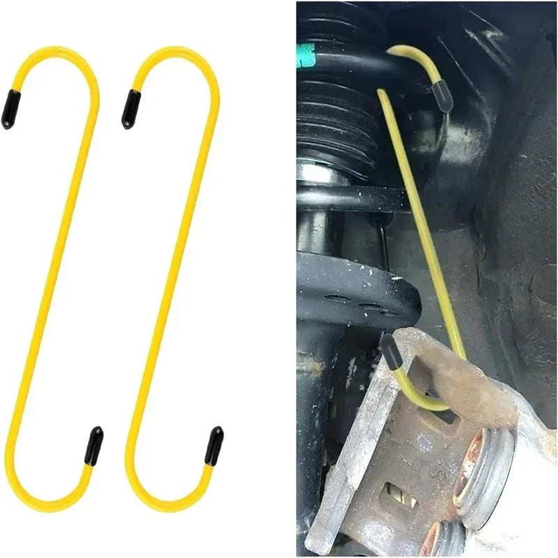 Car Brake Caliper Hooks Auto Brake Caliper Hangers Hooks with Rubber Tips Universal Tools for Brake Bearing Axle Suspension Work Oasis Select