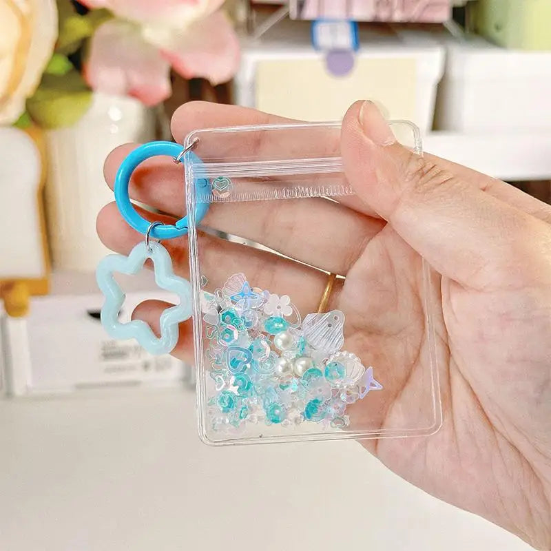 Mini Cartoon Bag Charm Pendant – Glitter Keychain Ornament Bag Charm Keychain Oasis Select Blue