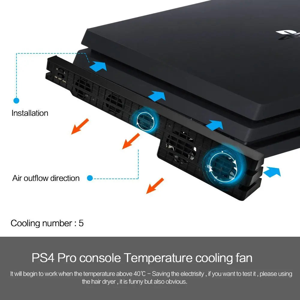 DC 5V Cooling Fan for PS4, PS4 Pro & PS4 Slim Console
