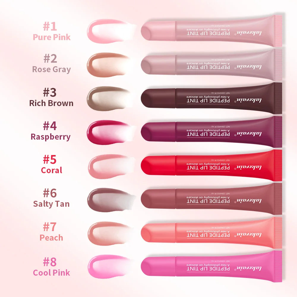 Peptide Lip Tint Gloss – Mirror Shine, Moisturizing, 8 Shades Lip Gloss Oasis Select