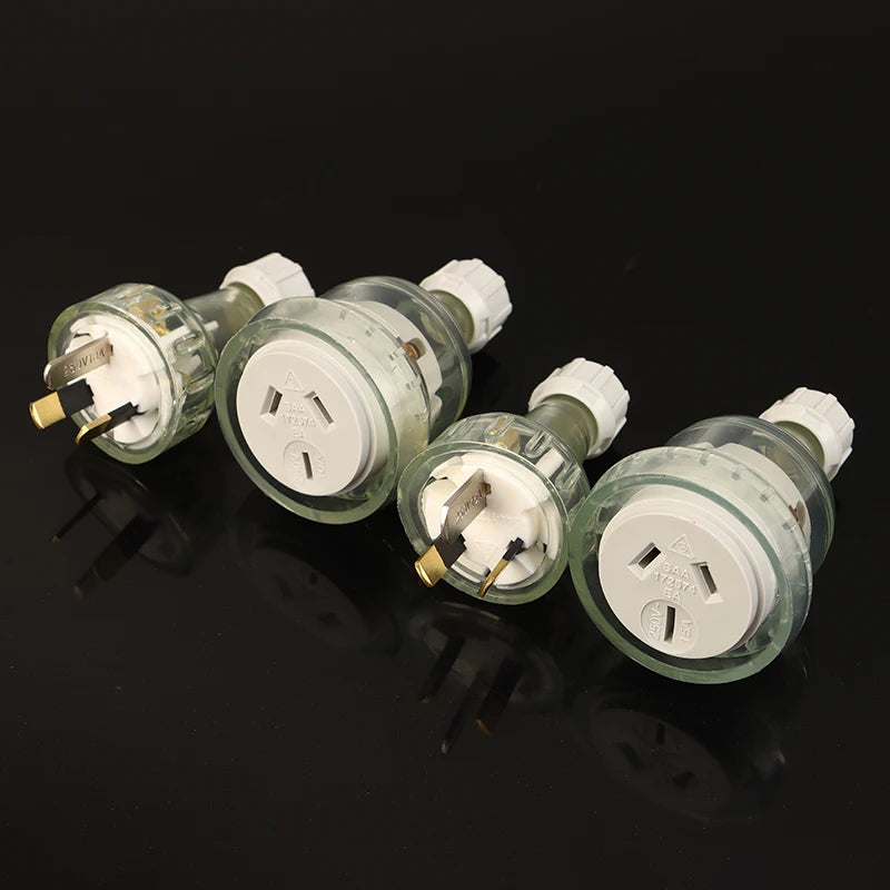1Pc SAA Rewirable Plug Socket Australian Male Plug Female Socket 3 Prong Electrical Socket Grounded Rewire Socket DIY Assembled Oasis Select