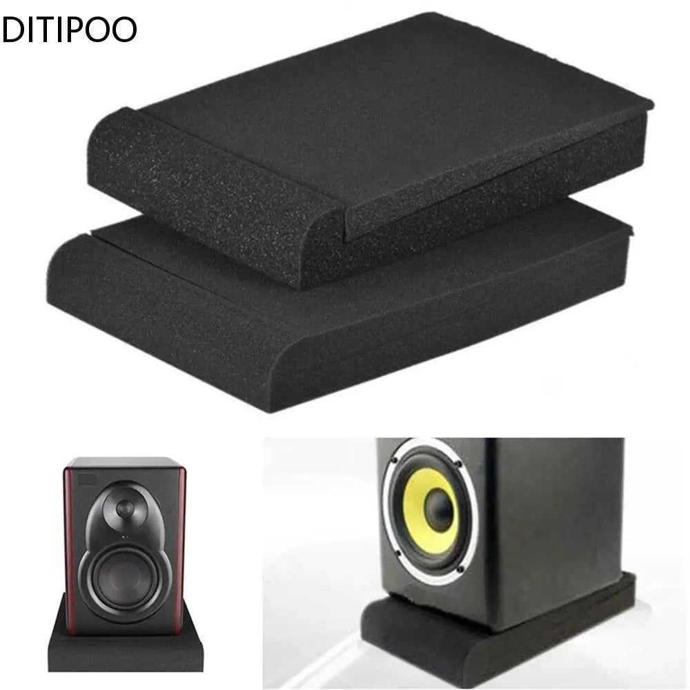 1 Set Studio Monitor Speaker Acoustic Foam Isolator Pads Anti-shock Anti-skid Sponge Desktop Speakers Isolation Panels 33x27x4cm Oasis Select