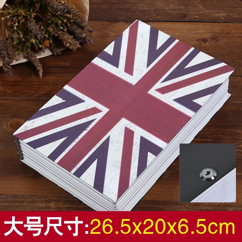 Simulation Book Coin Bank Paper Money Password Box Children Safe Book Storage Box Desktop Storage Box Oasis Select key 2
