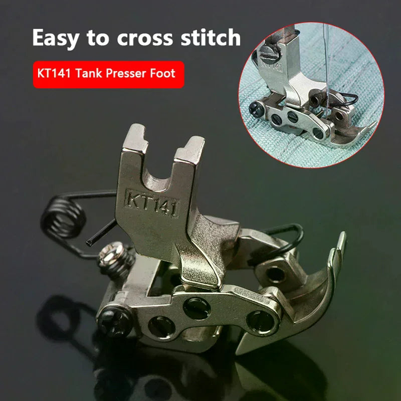 1Pc KT141 Industrial Flat Car Front Rear Interactive Presser Foot For Sewing Uneven Thick Fabric Sewing Machine Accessories Oasis Select