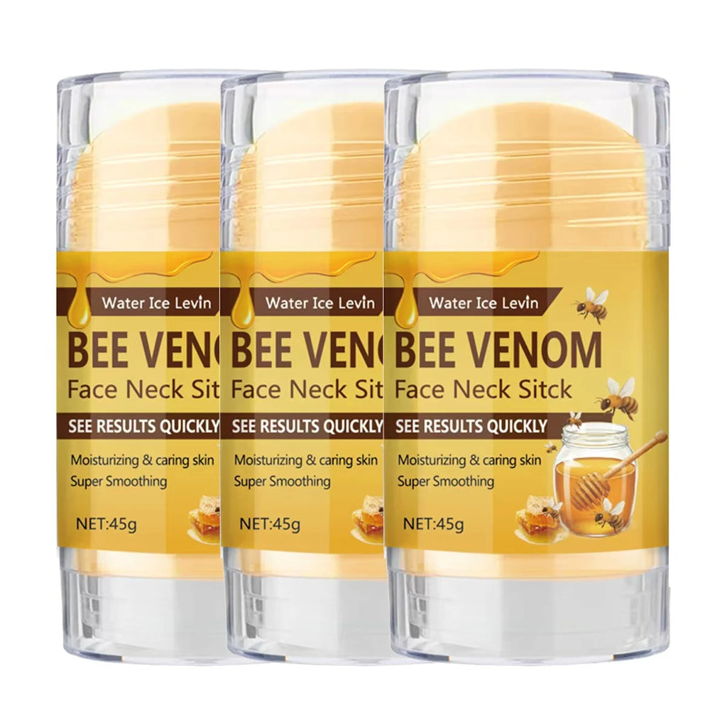 Bee Venom Face & Neck Firming Stick with Collagen & Vitamin C - Intense Moisturizing & Smoothing Anti-Aging Treatment Oasis Select BROWN 45g