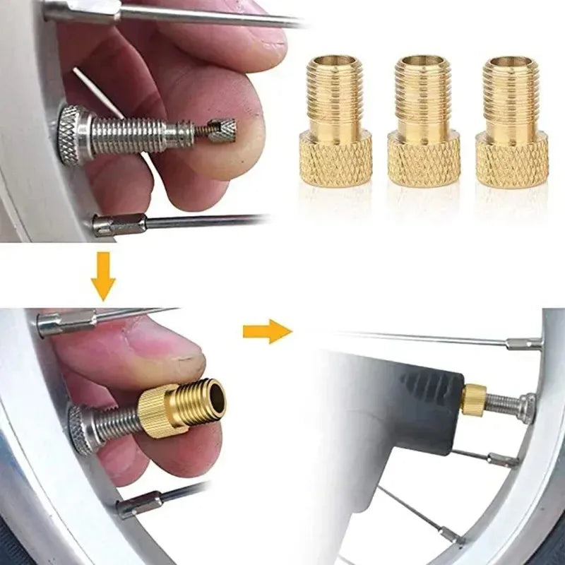 2/8/16Pcs Bicycle Valve Adapter Cap Presta To Schrader Adapter French Valve Bike Nozzle Inflator Nipple Mtb Bicycle Accessories Oasis Select