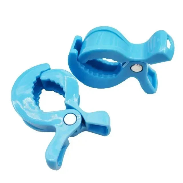 4/2PCS Baby Stroller Clamp Alligator Clip Pram Peg Portable Stroller Hook Baby Car Seat Clips Toddler Baby Stroller Accessories Oasis Select Blue 2pcs