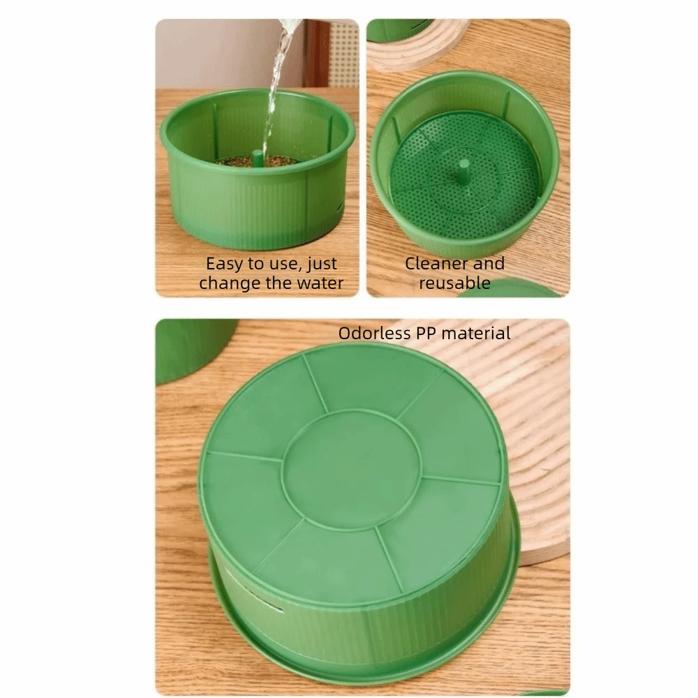 Plastic Bean Sprout Nursery Pots Ventilated Split Structure Healthy Food Sprouter Stackable Non Toxic Bean Sprout Grower Oasis Select
