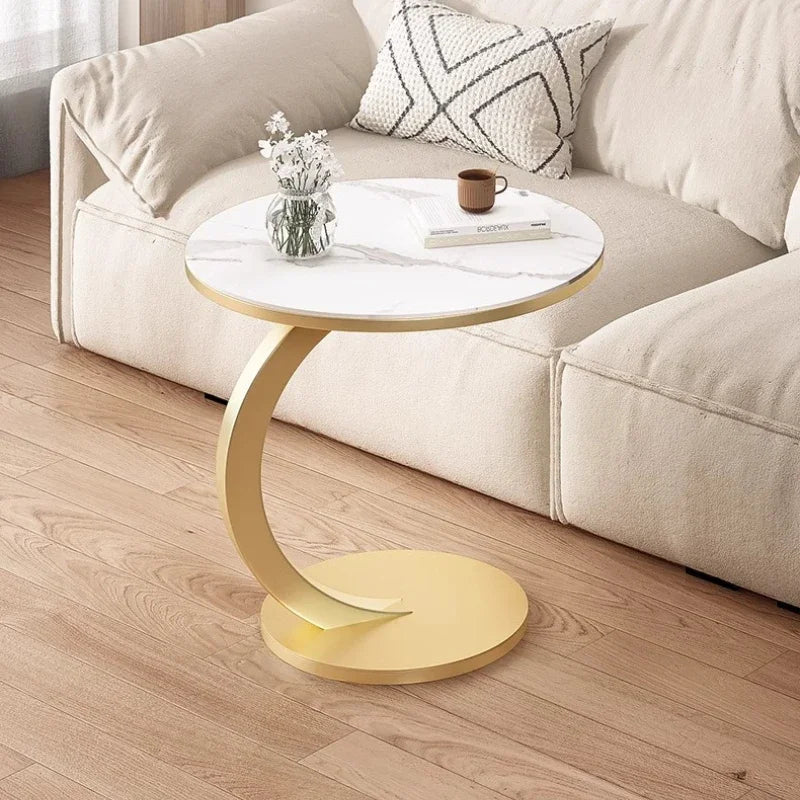 Coffee table marble side table sofa side table balcony small round table bedside table creative corner table small table Oasis Select