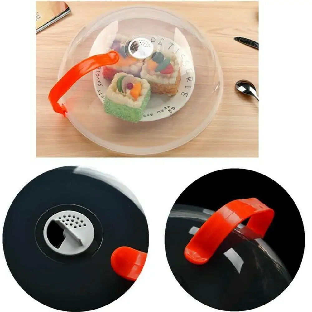 Microwave Food Cover Heat-resistant Food Splatter Guard Microwave Oven Pan Lid Plate Stove Cover Transparent Anti-Splash Cover Oasis Select