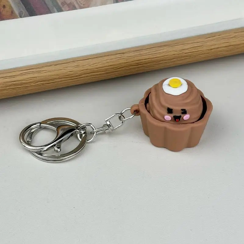 1/2 Pcs Mini Cake Button Fidget Toy, Food Shaped Press Keychain, Cute Backpack Pendant, Creative Gift Oasis Select A2