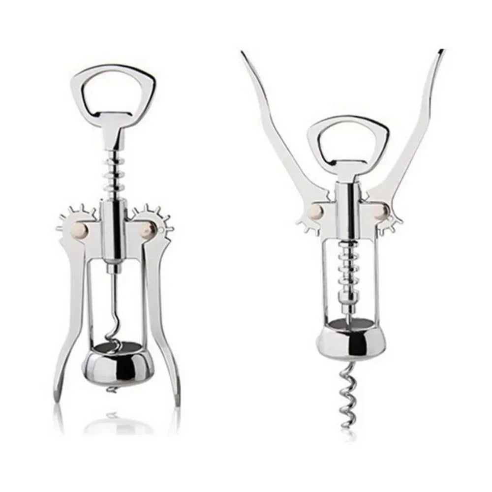 Portable Stainless Steel Red Wine Opener Wing Type Metal Sommeliers Corkscrew Bottle Openers Corkscrews Wine Cork Remover Oasis Select