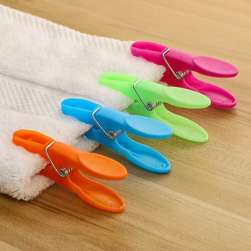 Windproof No Mark Hanging Clips with Storage Basket Colorful Clips for Laundry Socks Delicate Clothes Multiuse Home Organization Oasis Select
