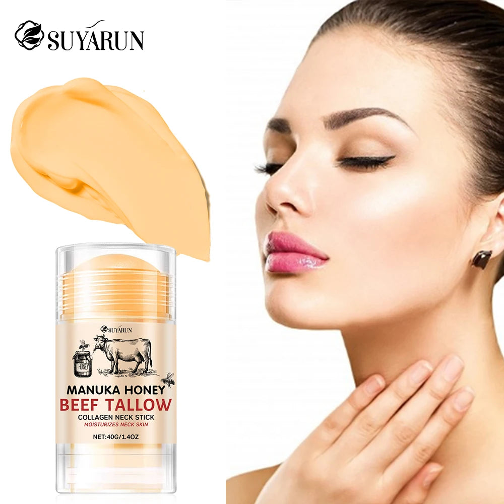 SUYARUN Honey Tallow Neck Care Cream Stick Care Deep Moisturizes and Nourishes Your Dry Rough Skin with Neck Care Cream Oasis Select