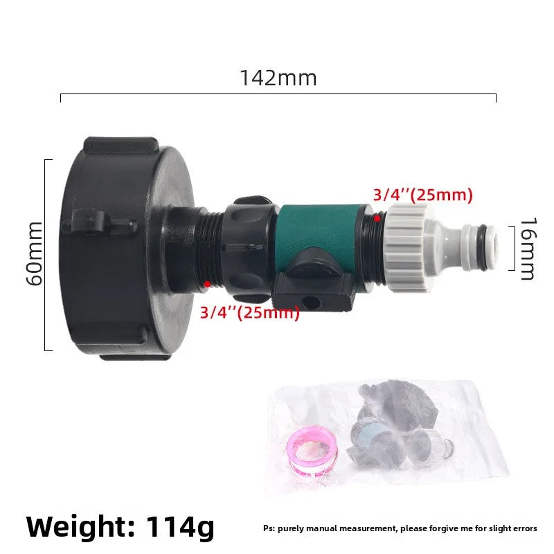 IBC Tank Fittings S60 IBC Tank To 20/25/32mm PE Pipe Adapter Garden Irrigation Watering Quick Connector IBC Tank Adapter Oasis Select 1
