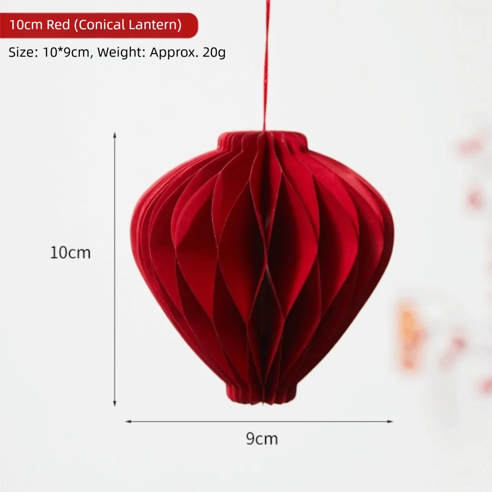 Red Honeycomb Paper Hanging Decoration with Tassel | New Year