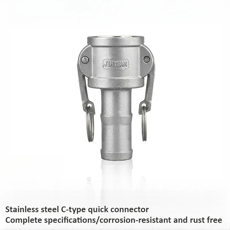 C-type Quick Connector 304 Stainless Steel DN15 20 25 32 40 50 Lever Type Leather Tube Quick Female End Soft Quick Plug Oasis Select